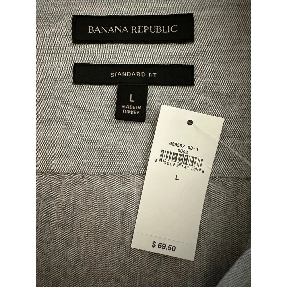 Banana Republic Button Up‎ Men's Large Standard Fit Long Sleeve NWT